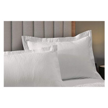 Taie d'oreiller texturée - 1 Taie d'oreiller décorative avec texture ondulée activée par le lavage, exclusive à Courtyard - Blanc (Standard)