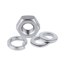 Stainless Steel Hex Nut Flat Washer Plain Gasket Spring Washer for M1.6 M2 M2.5 M3 M4 M5 M6 M8 M10 M12 M16 M20 M24 Screw Bolt