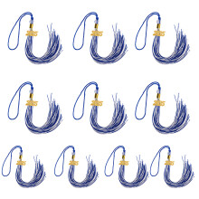 10PCS Graduation Cap Tassels for Bachelor-royal blue white