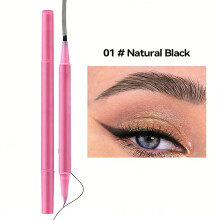 Double-Ended Micro Fork Eyebrow Pencil – Waterproof, Sweat-Resistant, Long-Lasting, Natural Hair-Like Strokes, Smudge-Proof