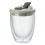 Κούπες από διαφανές γυαλί με μόνωση, 250/350/450ml, διπλού τοιχώματος, χωρίς διαρροές, 1