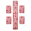 5 Pack Lace Table Runner and 4 Placemats Set Valentines Day-A 1