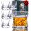 Σετ 6 ποτηριών Everest Bourbon – Θέμα Βουνών, Βαριά, Ποτήρια Ουίσκι 8oz Old Fashioned, Κουτί δώρου 1