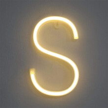 Letter Neon Lights, LED Neon Night Light Neon Lights Wall Decorative Night Light for Kids Bedroom Battery USB Operated Warm White