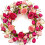 Pink Artificial Flower Wreath 18 inch 5