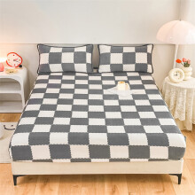 Housse de drap-housse confortable, motif Ed, chaude et respirante pour l'hiver, antidérapante, taille Queen, coton doux, entretien facile –