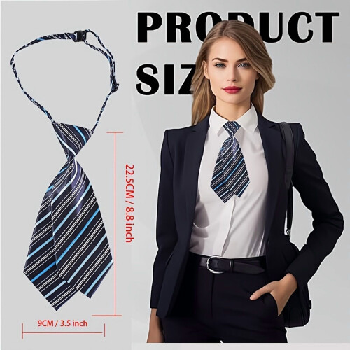 Γυναικείες Ριγέ Ρυθμιζόμενες Γραβάτες Elegant3pcs - Ματ Φινίρισμα, Ιδανικές για 2