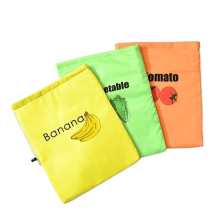 Sacs de conservation pour fruits et légumes, réutilisables, avec cordon de serrage, pour une conservation optimale des bananes, légumes et salades.