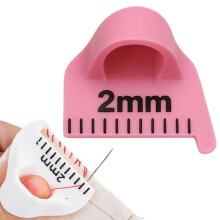 Edge Stitch Hand Sewing Guide, Lock Gauge & Hemming Tool – Precision 2mm Template Ruler for Embroidery, Pants Hemming, DIY Beginners (Compatible