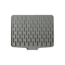Tapis de sol en silicone YIEMEEN avec égouttoir incliné pour un séchage rapide et antidérapant pour la cuisine