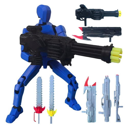 T-13 3D-printet leddelt robotfigur 13,5 cm