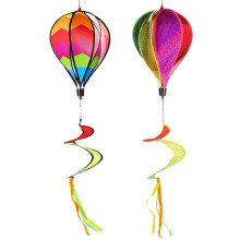 Heißluftballon-Windspiel-Anhänger aus PVC, 2 Stück