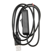 Cabo de alimentação USB 2.0 macho de 1 m/3,3 pés com conector de 2 pinos para projetos DIY (faça você mesmo).