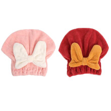 2er-Pack Haarwickelhandtücher für Damen, Schleifen-Haarbinde, ultraweiches, schnelltrocknendes Haartuch für nasses Haar, Samtschleife, leichtes
