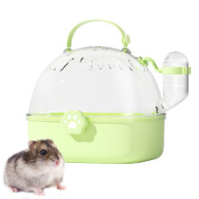 Hamsterbur for utendørs bruk, bærbart hamsterbur med klart stort trekk for hamster, fuglebæring, kjæledyrutstyr