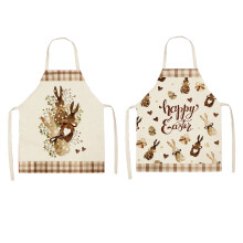Tablier de Pâques avec motif lapin et œuf de Pâques - Tablier de cuisine imperméable et antitache, idéal pour cuisiner, pâtisser, dîner
