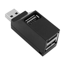 USB 2.0-verlenger voor in de auto, splitter met meerdere USB-poorten, USB 2.0-hub voor laptops, kantoor, multifunctioneel, USB-adapter voor lezen en