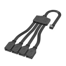 USB C til 4USB 2.0 splitterkabel for lading og dataoverføring kompatible bærbare datamaskiner, nettbrett og spillkonsoller