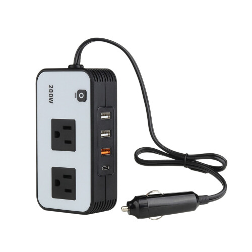 Inversor de corriente para coche con puertos USB de 12V a 110V