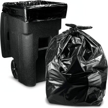 Sacs poubelle ultra-résistants de 65 gallons avec attaches, paquet de 50