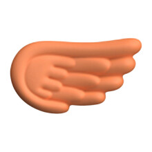 Reposamuñecas de silicona con forma de ala para teclado (1 unidad)
