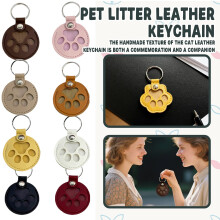 Cat Paw Pet Memorial Keychain Transparent Round 1 Piece
