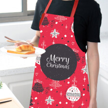 Tablier en tissu imprimé Père Noël, indispensable pour une ambiance festive dans un restaurant, un bar ou une fête de Noël. Accessoire de