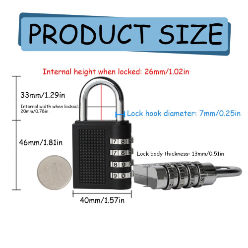 4-Digit Combination Padlock for Outdoor Use 2
