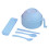 Fiber Microwave Safe Bowl Strainer Cover Utensils-Blue 1