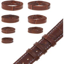 Leather Watch Band Keeper Loops Black Brown 14 Pcs 7 Sizes