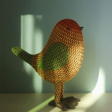 Statue d'oiseau en résine à moins de 5 $ pour jardin, cour, porche, pelouse, patio, étagère et bibliothèque – Convient à une utilisation