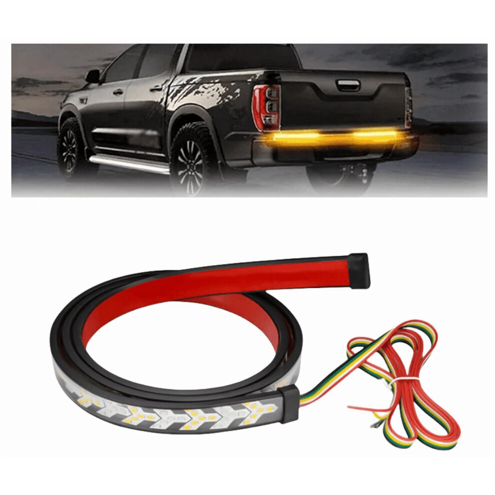 Truck Tailgate Strip Led Bar With Sequential Turn Signals & Strobe Brake - Universal Fit For Trucks, Plug And Play, Water - (1M/39.37") Light 9083649095171