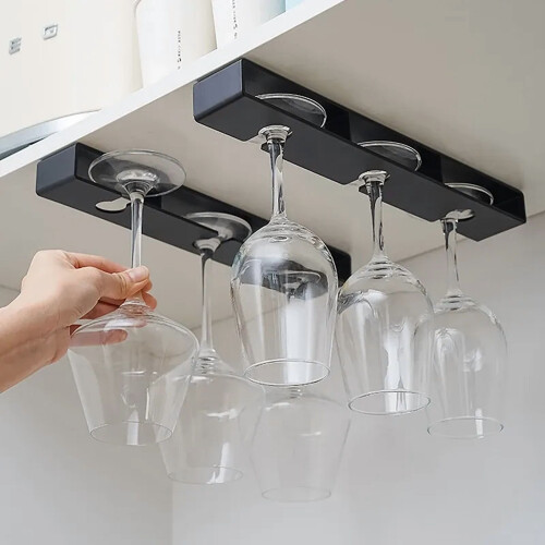 Wine Goblet Hanging Shelf-Mounted Drying Rack, Elegant Stemware Holders 1