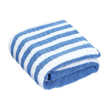 Torchon de cuisine rayé absorbant, résistant et facile à nettoyer, avec ourlet replié, bleu