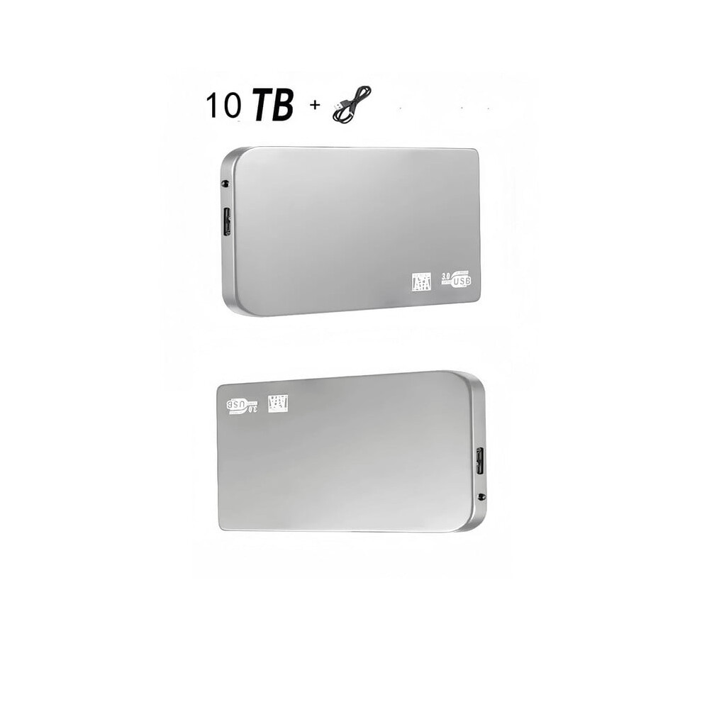 10Tb Portable Usb 3.0 External Hard Drive Â Slim, Compatible With Pc, Mac & Laptop Silver 9402001086846