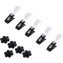 Trädgårdsflaggklämma med gummipropp, vindtät, 10-pack