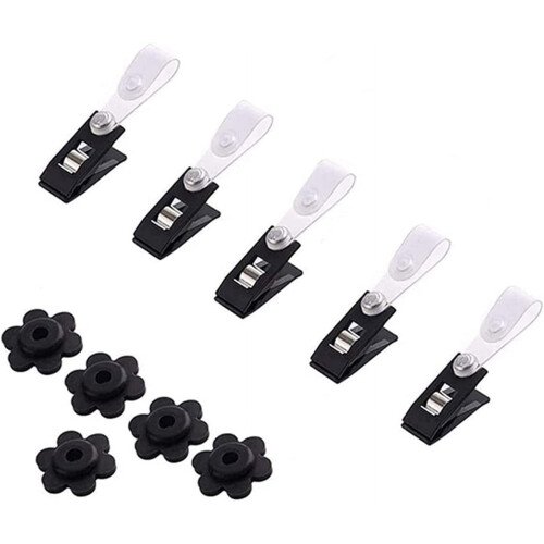 Trädgårdsflaggklämma med gummipropp, vindtät, 10-pack