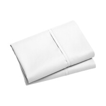 Taies d'oreiller en microfibre brossée, coloris blanc, style enveloppe, pour une chambre élégante. Taies d'oreiller en microfibre brossée, 91 x