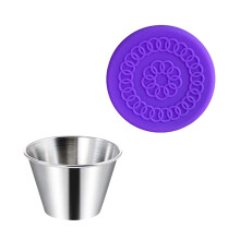 Contenants étanches pour vinaigrette : gobelets réutilisables en acier inoxydable pour bento, pique-nique et voyages (violet)