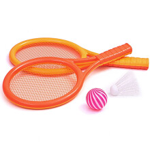 Kids Toy Tennis Bats Set of 2 Plastic Outdoor Sports Rackets Assorted Colors for Boys and Girls