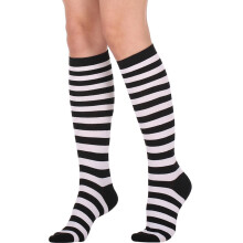 Damestriper Knestrømper, Nydelige Mote Fargerike Stripestrømper Cosplay Leggstrømper Lange Støvelstrømper Gaver