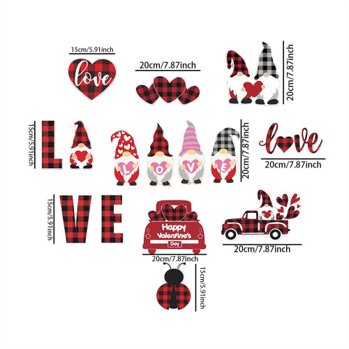 Valentine's Day Heart-Shaped Dwarf and Themed Magnets for 2