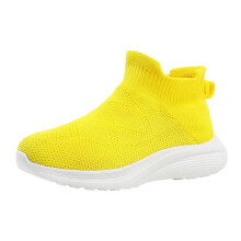 Girls Sneakers for School & Everyday – Lightweight, Breathable, Comfortable Casual Shoes – Compatible with Youth Sizes, Yellow, Size 31