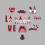Valentine's Day Heart-Shaped Dwarf and Themed Magnets for 6