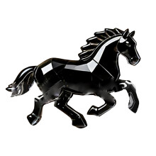 Versatile Acrylic Lucky Horse Card For Pocket Decors-Black