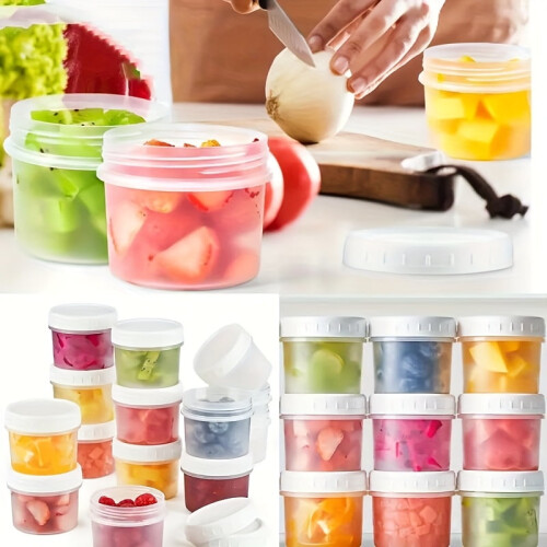 Matoppbevaringsbeholdere med lokk 200 ml 1