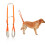 Hunde-Hintergeschirr mit Griff – Orange, 2 Stück 2