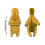 Impermeable amarillo con capucha para perros medianos. 5