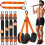Heavy Duty Pull Up Assistance Bands (350lbs), 4-Pack with Fabric Foot Loops, Adjustable Resistance Bands Compatible with Pull Up Bars 1