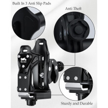 Extra Large Adjustable Motorcycle Cup Holder for 1.9-3.6" Water Bottle, Anti-Theft Bike Drink Holder for Bicycle, Scooter, Stroller, Wheelchair, Boat